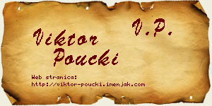 Viktor Poučki vizit kartica
